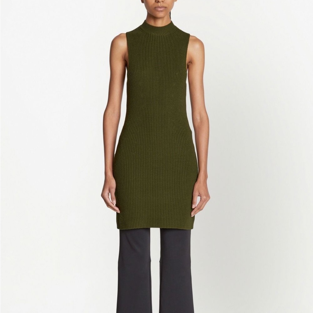 Sleeveless ribbed-knit mini dress - NEW WITH TAGS